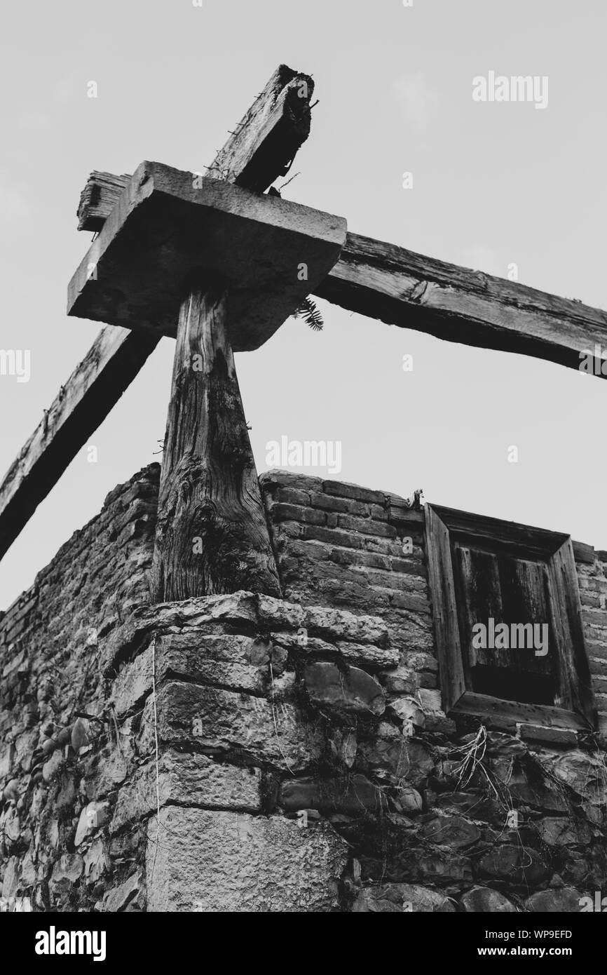 Typical white country house Black and White Stock Photos & Images - Alamy