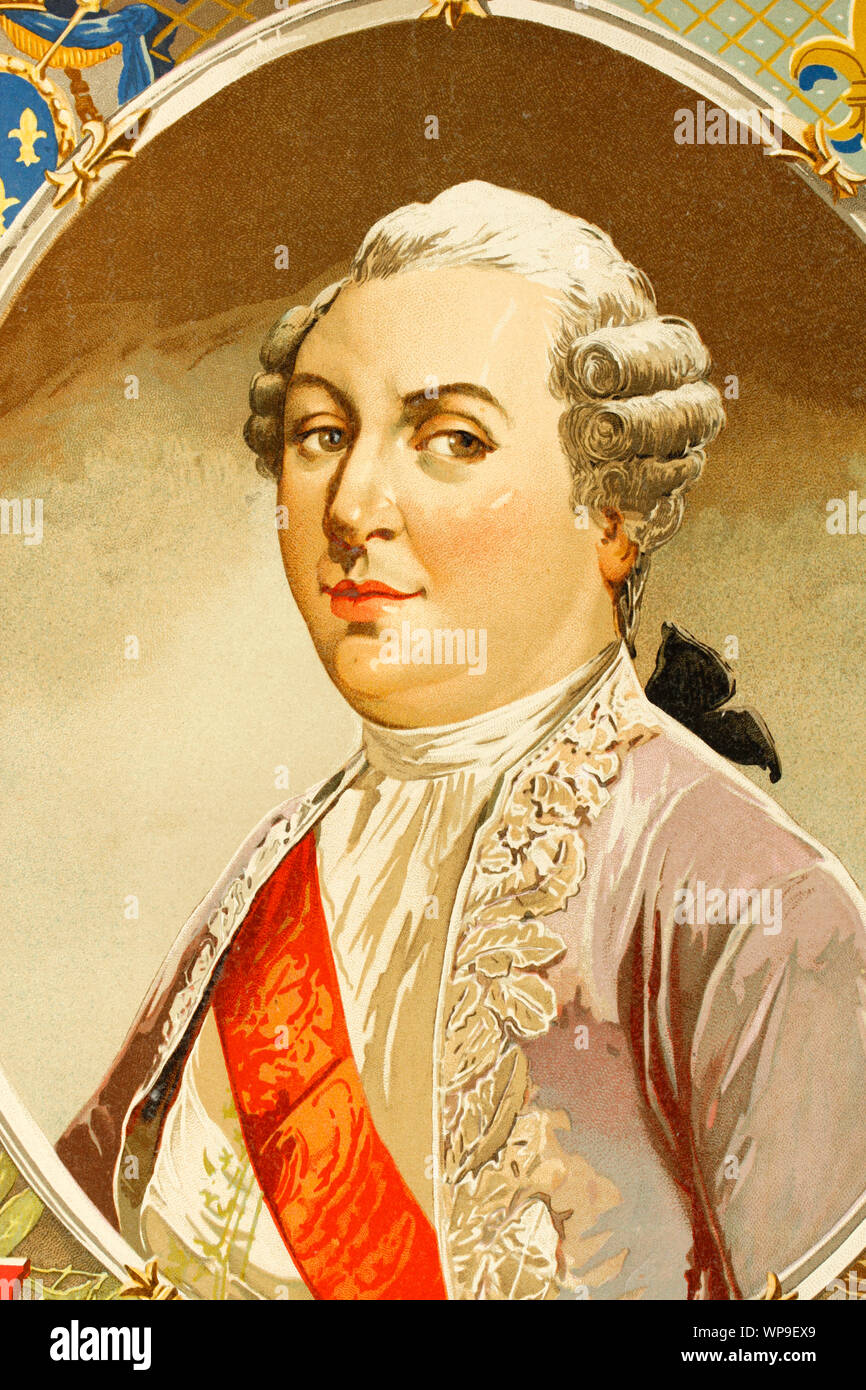 Louis XVI, king of France. 17541793. Antique illustration. Book of