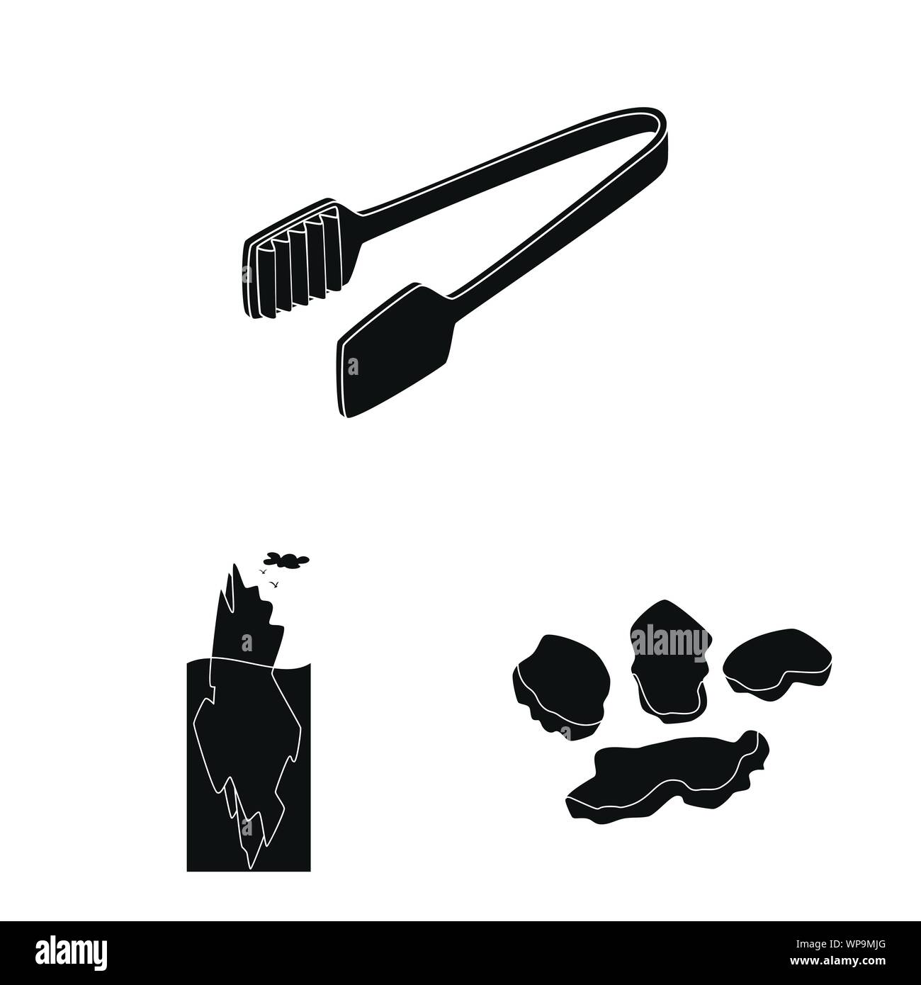 Vector illustration of cold and transparent icon. Collection of cold ...