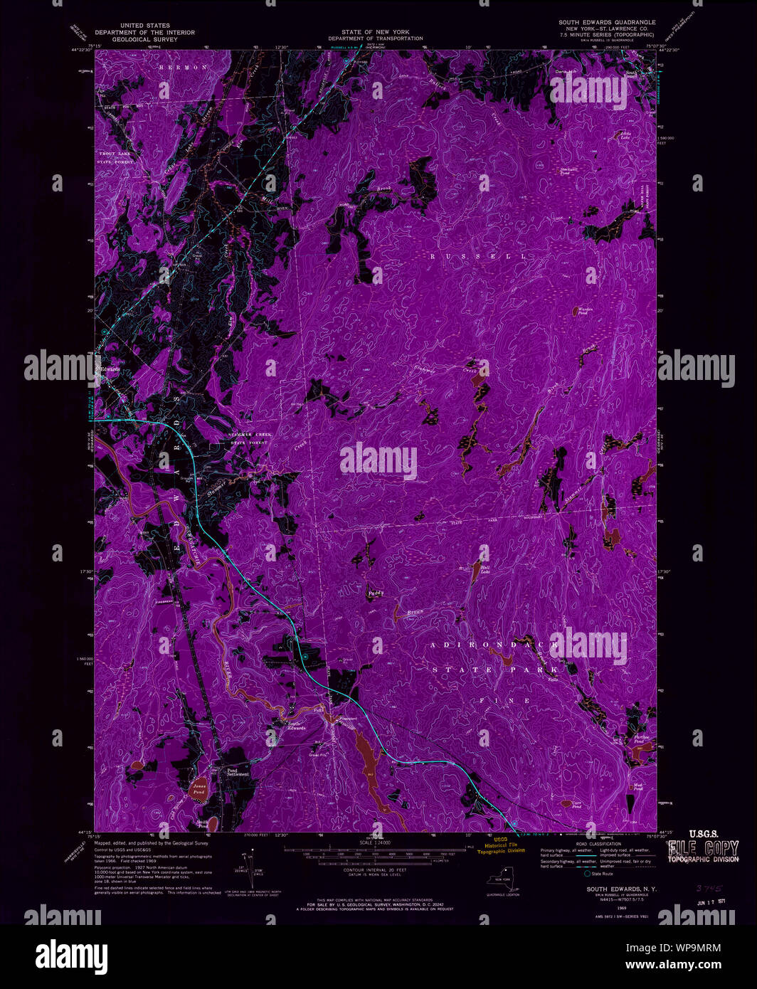 Map of edwards new york hires stock photography and images Alamy