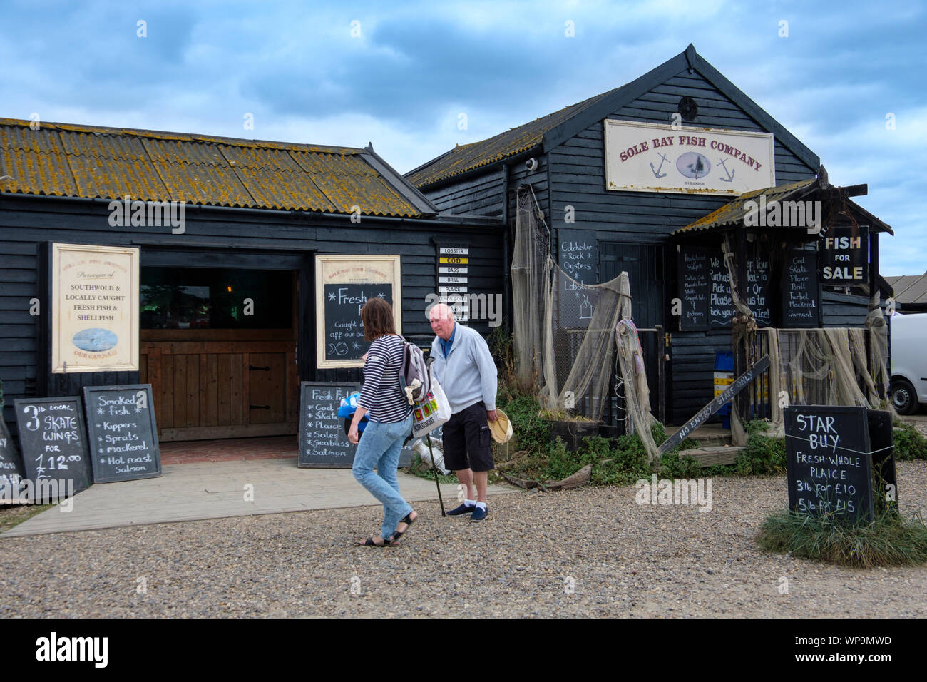 The Sole Bay Fish Company shop at Southwold harbour Stock Photo Alamy