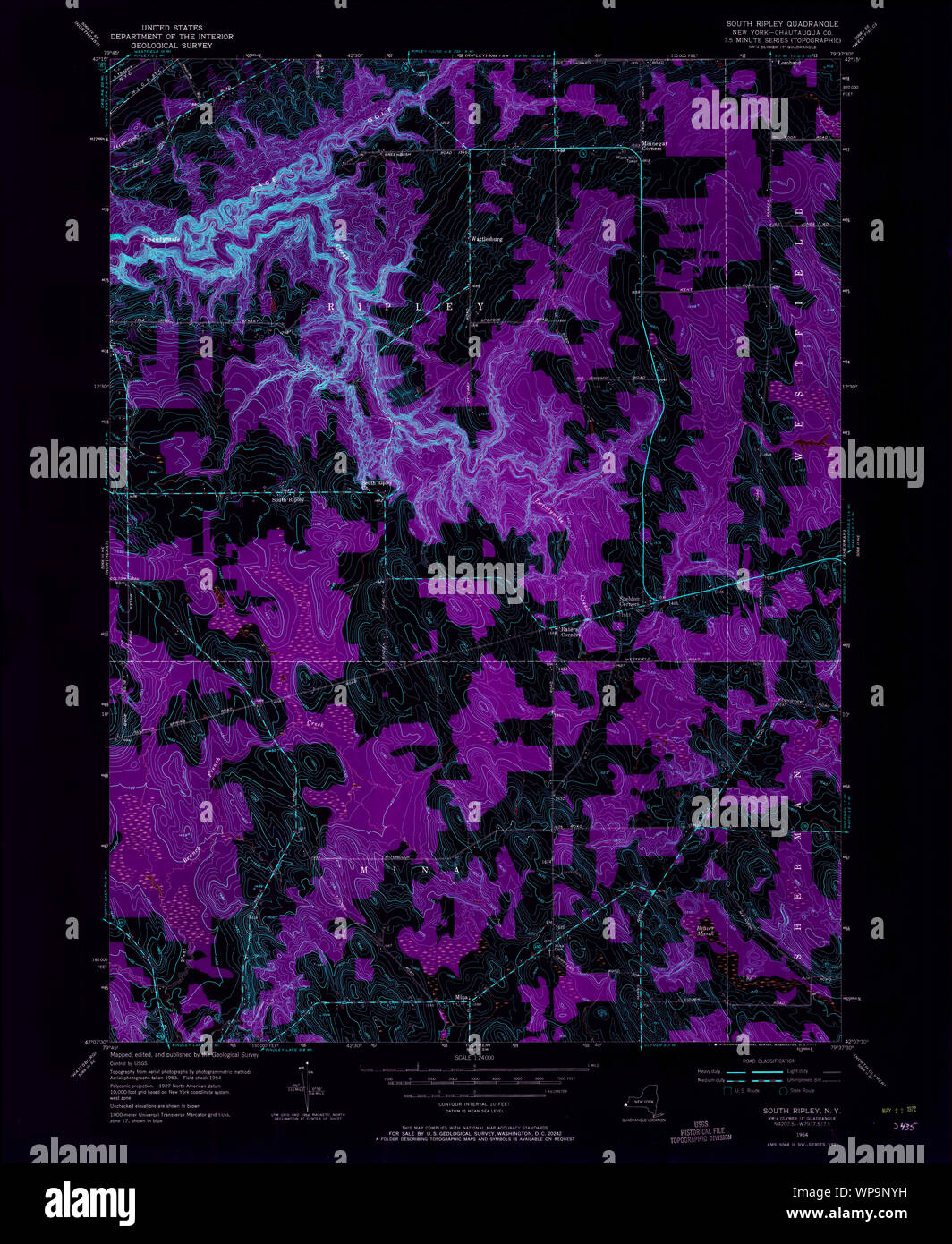 Ripley new york map hires stock photography and images Alamy