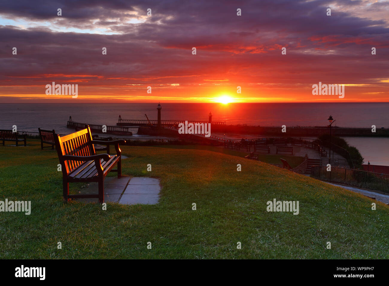 Whitby Sun Whitby harbour england sky clouds hi-res stock photography and images ...
