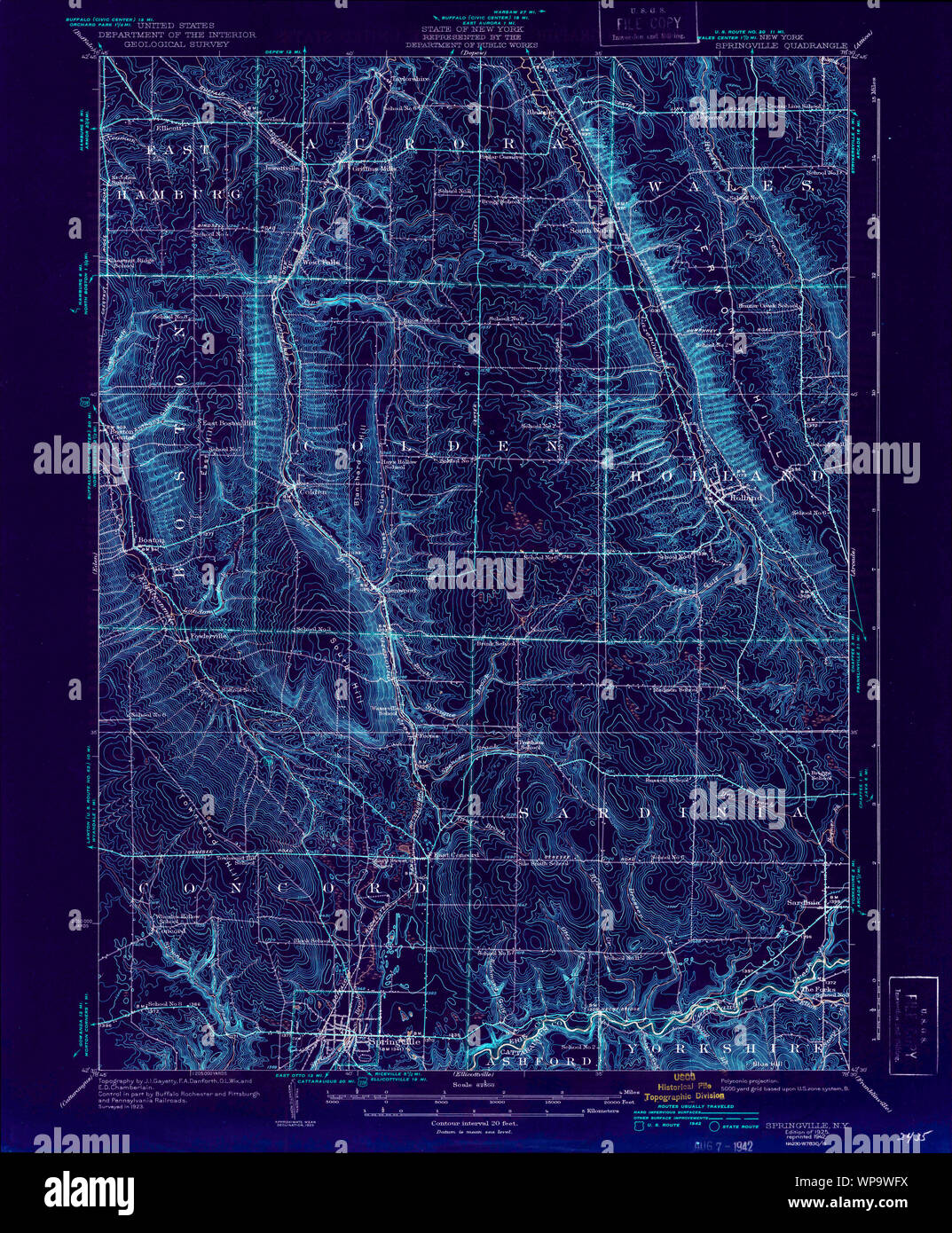 Map of springville new york hi-res stock photography and images - Alamy