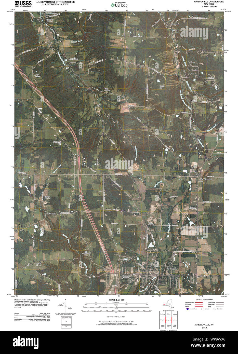 Map of springville new york Cut Out Stock Images & Pictures Alamy