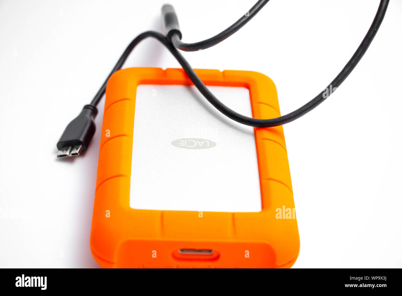 Lacie External hard flash drive memory computer Stock Photo Alamy