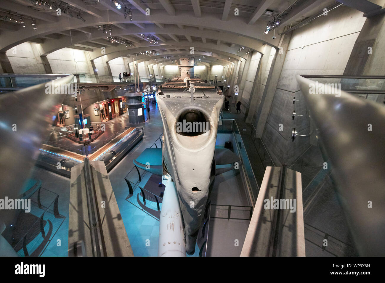 u-505 german submarine exhibit display museum of science and industry Chicago Illinois USA Stock Photo