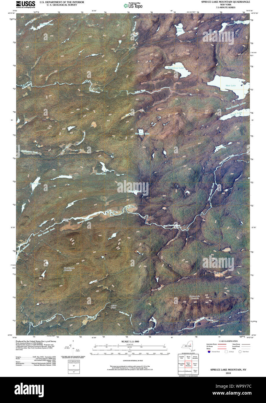 Map of spruce lake hires stock photography and images Alamy