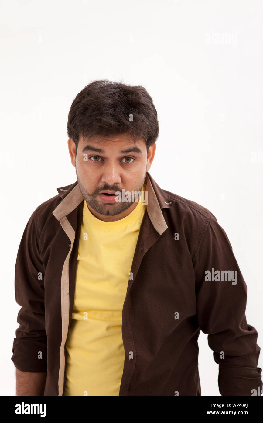 Shocked man looking down hi-res stock photography and images - Alamy