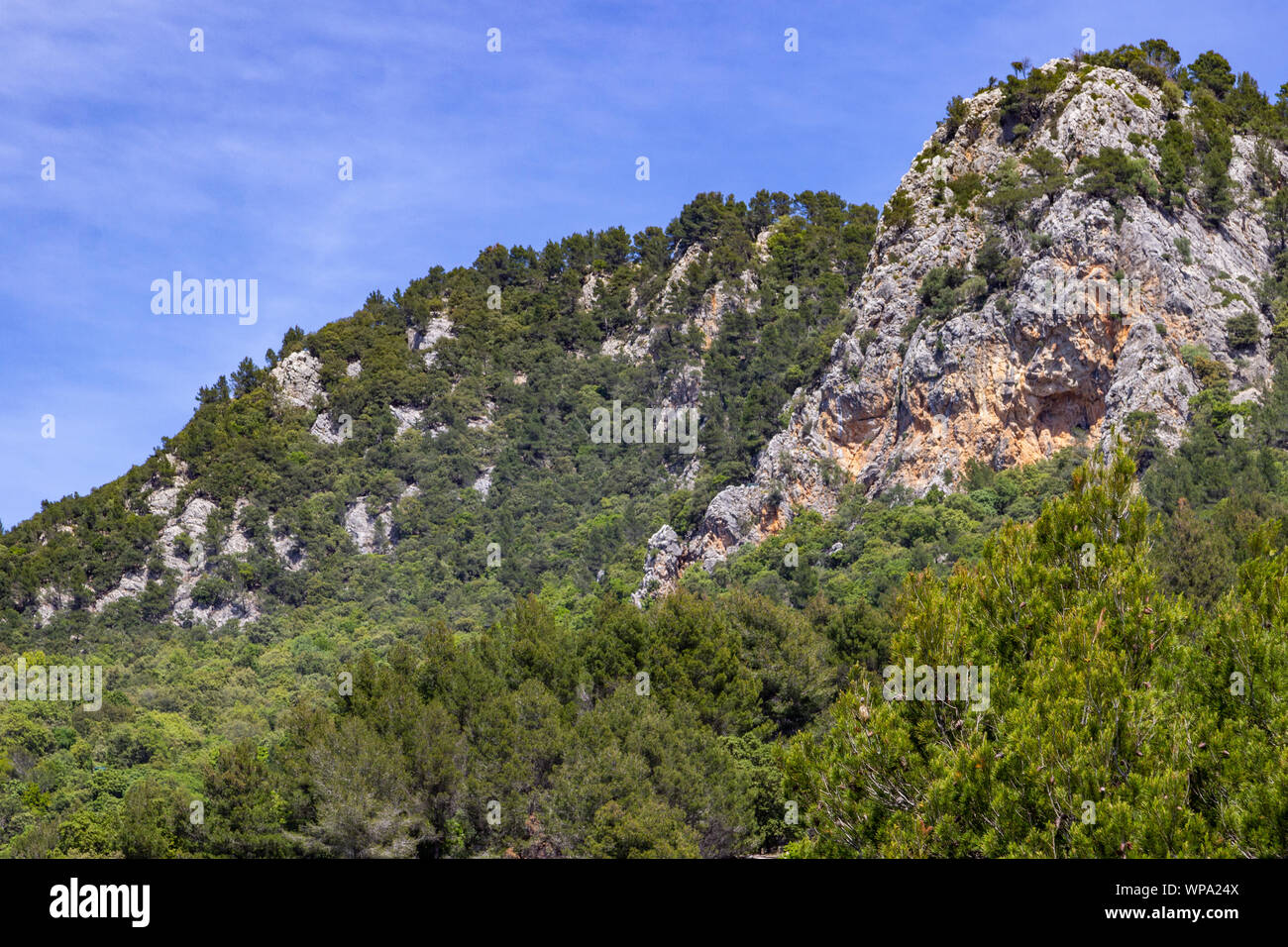 View at landscape between Gorg Blau and Soller on balearic island Mallorca, Spain Stock Photo