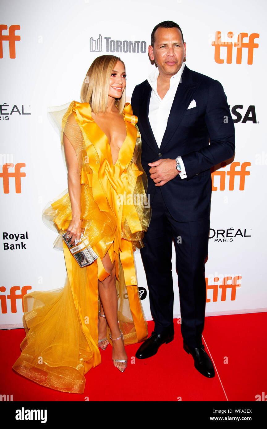 Jennifer Lopez and her boyfriend Alex Rodriguez attending the ‘Hustlers