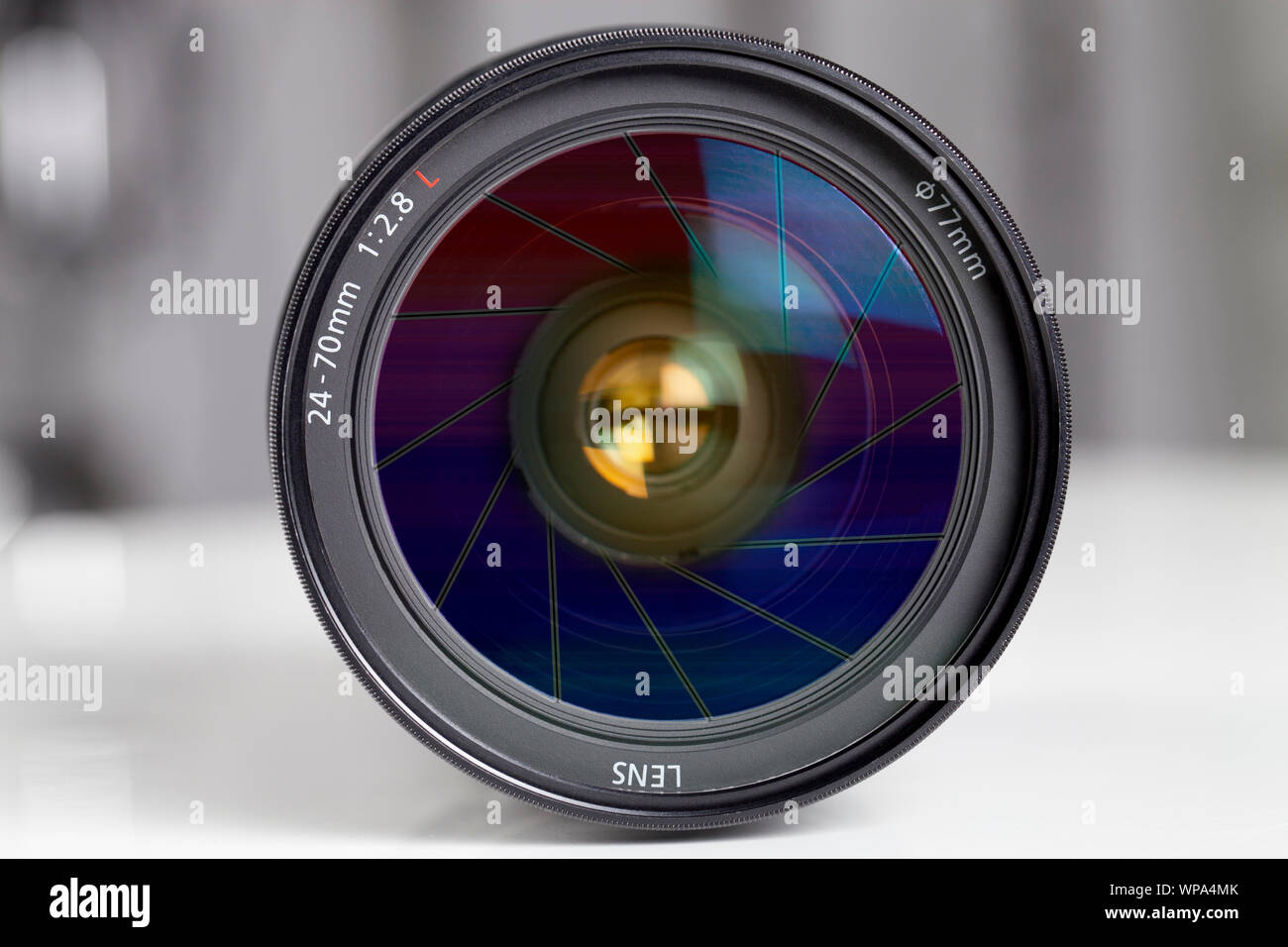 Close up of a digital camera lens Stock Photo
