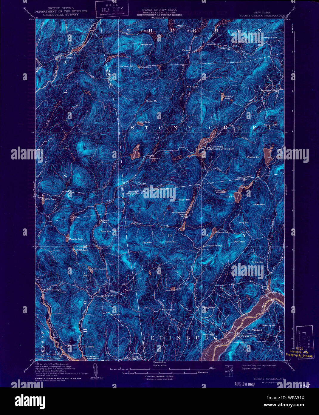 New York NY Stony Creek 139905 1910 62500 Inverted Restoration Stock