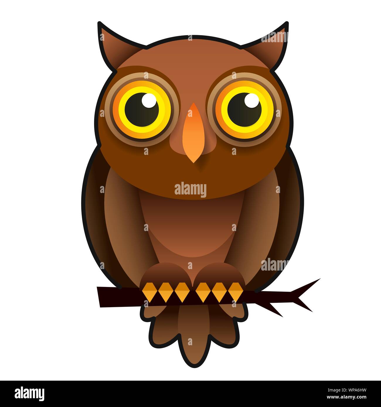 Cartoon Owl. Animal Wildlife Cartoon Character. Logotype Stock Vector Image &amp; Art - Alamy