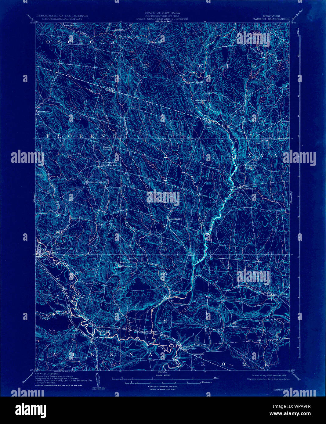 New York NY Taberg 144339 1905 62500 Inverted Restoration Stock Photo