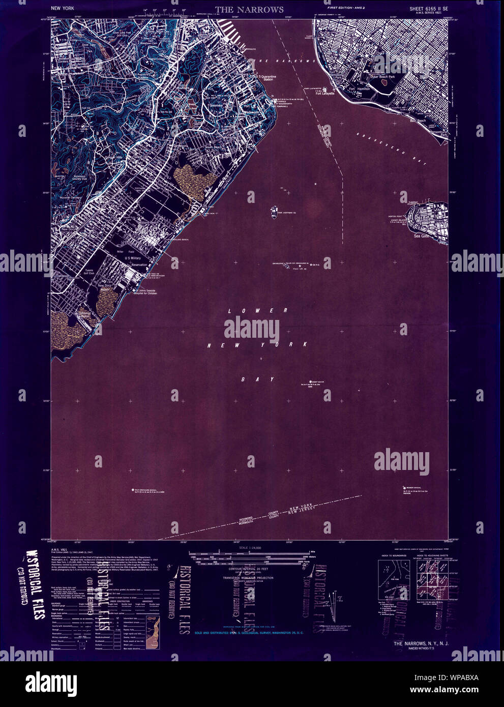 New York NY The Narrows 139982 1947 24000 Inverted Restoration Stock
