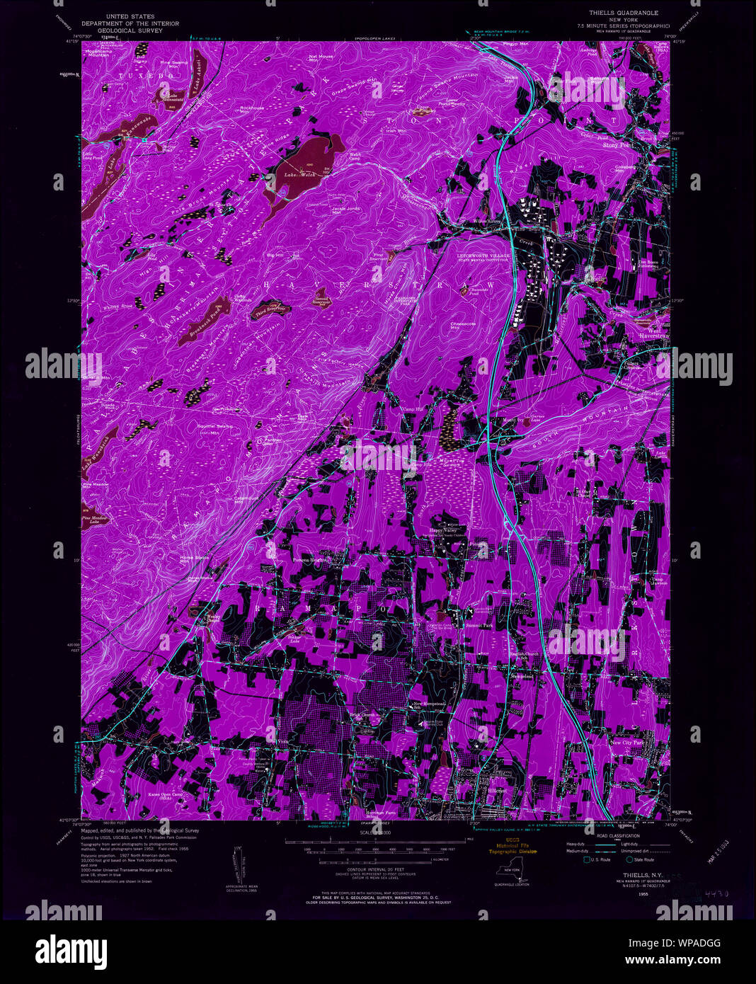 New York NY Thiells 140002 1955 24000 Inverted Restoration Stock Photo