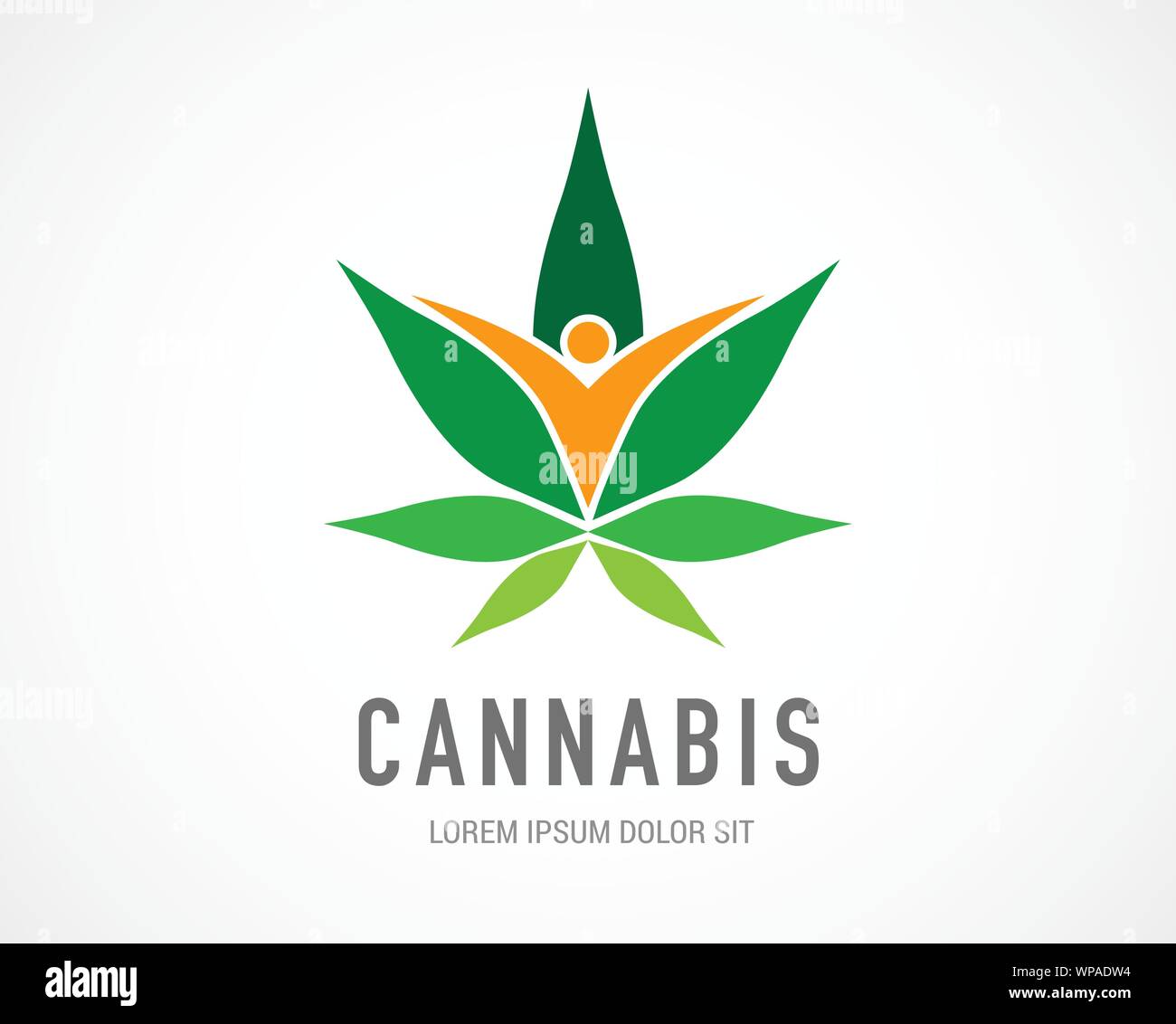 Cannabis leaf, medical marijuana, CBD oil, symbol and logo. Vector design Stock Vector