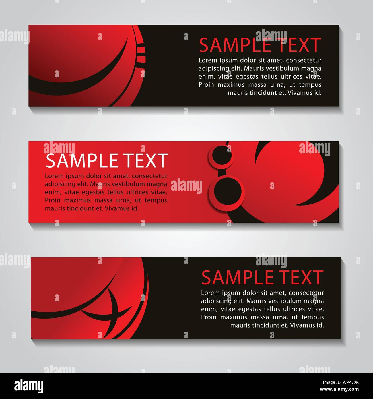 Abstract curve circle red and black contrast tech corporate background. Vector design Stock Vector