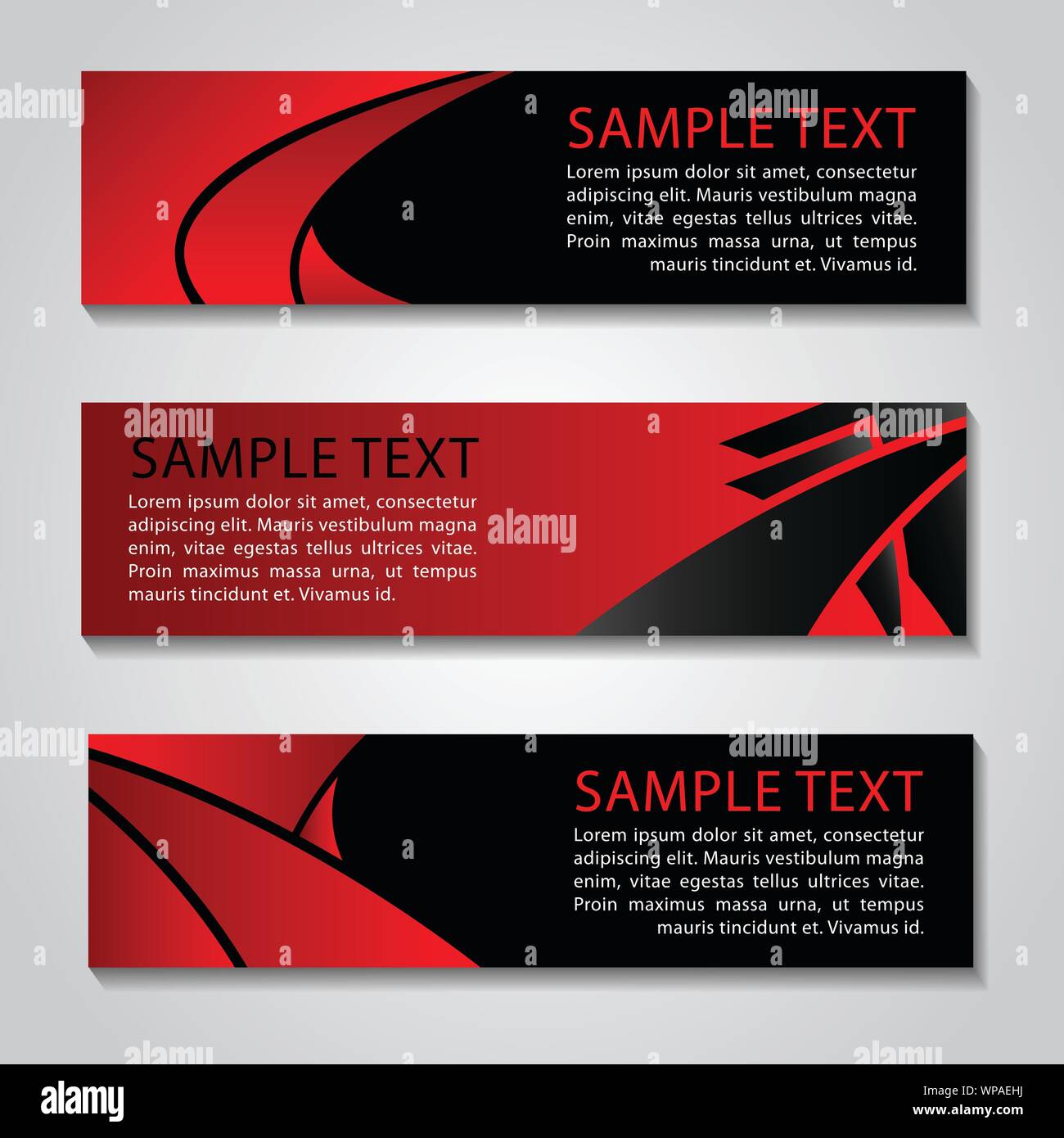 red black color banner,for design website and adapt to background and  business card Stock Vector Image & Art - Alamy