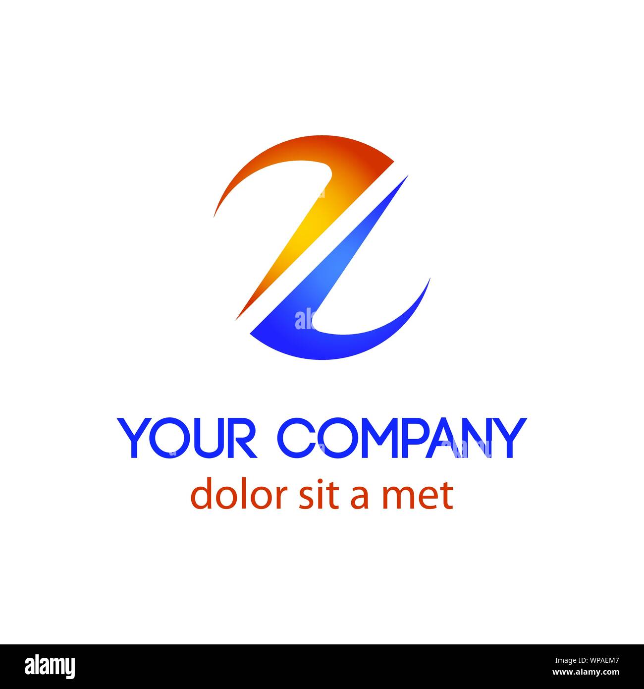 curve yellow orange blue abstract logo Stock Vector Image & Art - Alamy