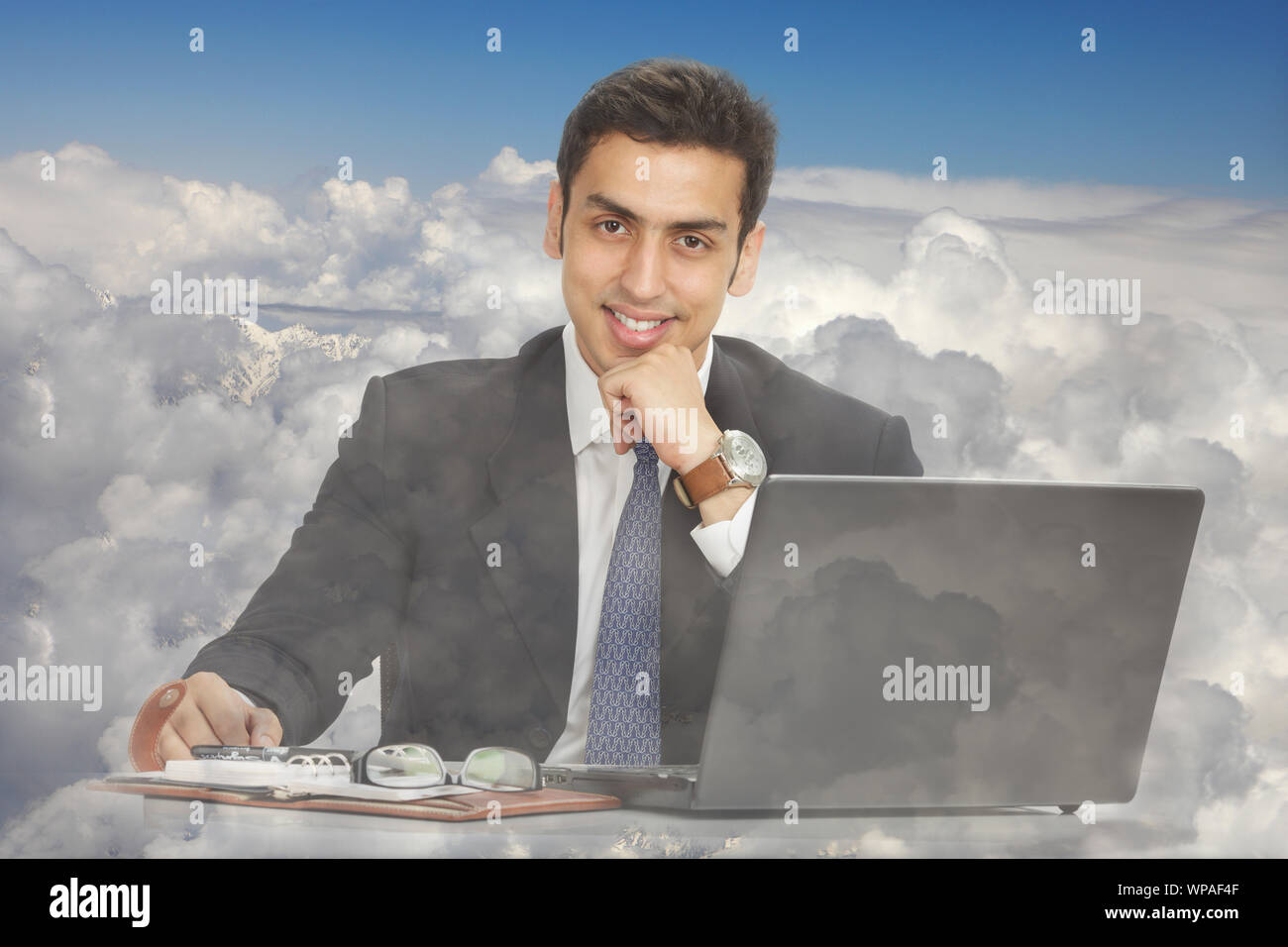 Young man thinking outside box hi-res stock photography and images - Alamy