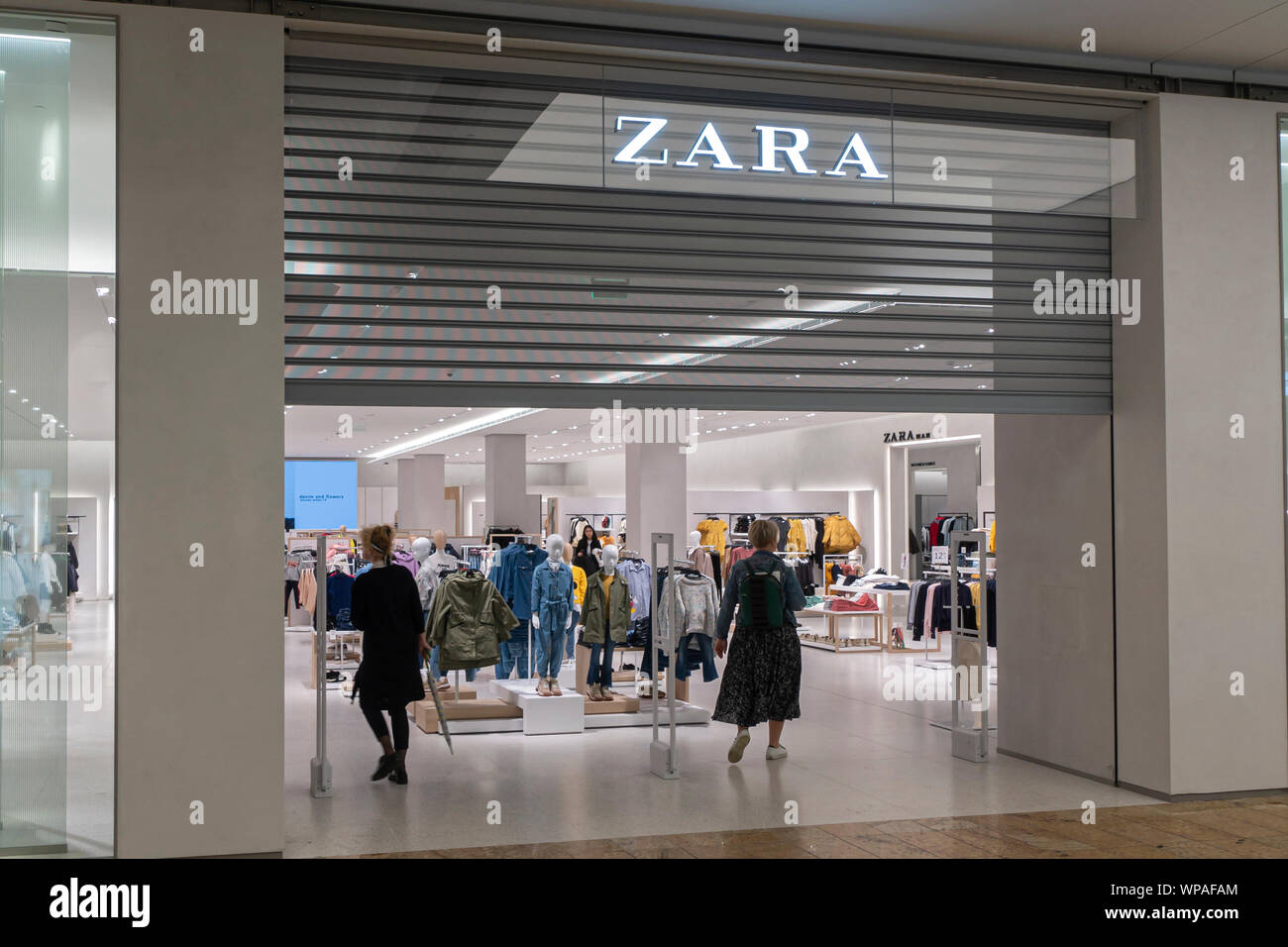 Vilnius, Lithuania - 06 September 2019: Interior of new Zara fashion  clothes store on the shopping center Akropolis in Vilnius, Lithuania Stock  Photo - Alamy