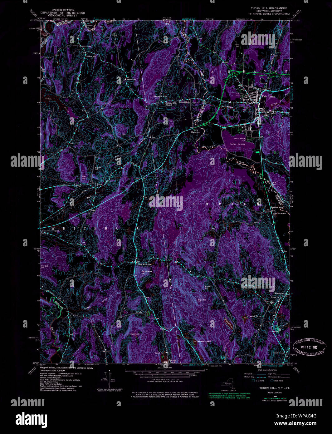 New York NY Thorn Hill 136960 1946 24000 Inverted Restoration Stock
