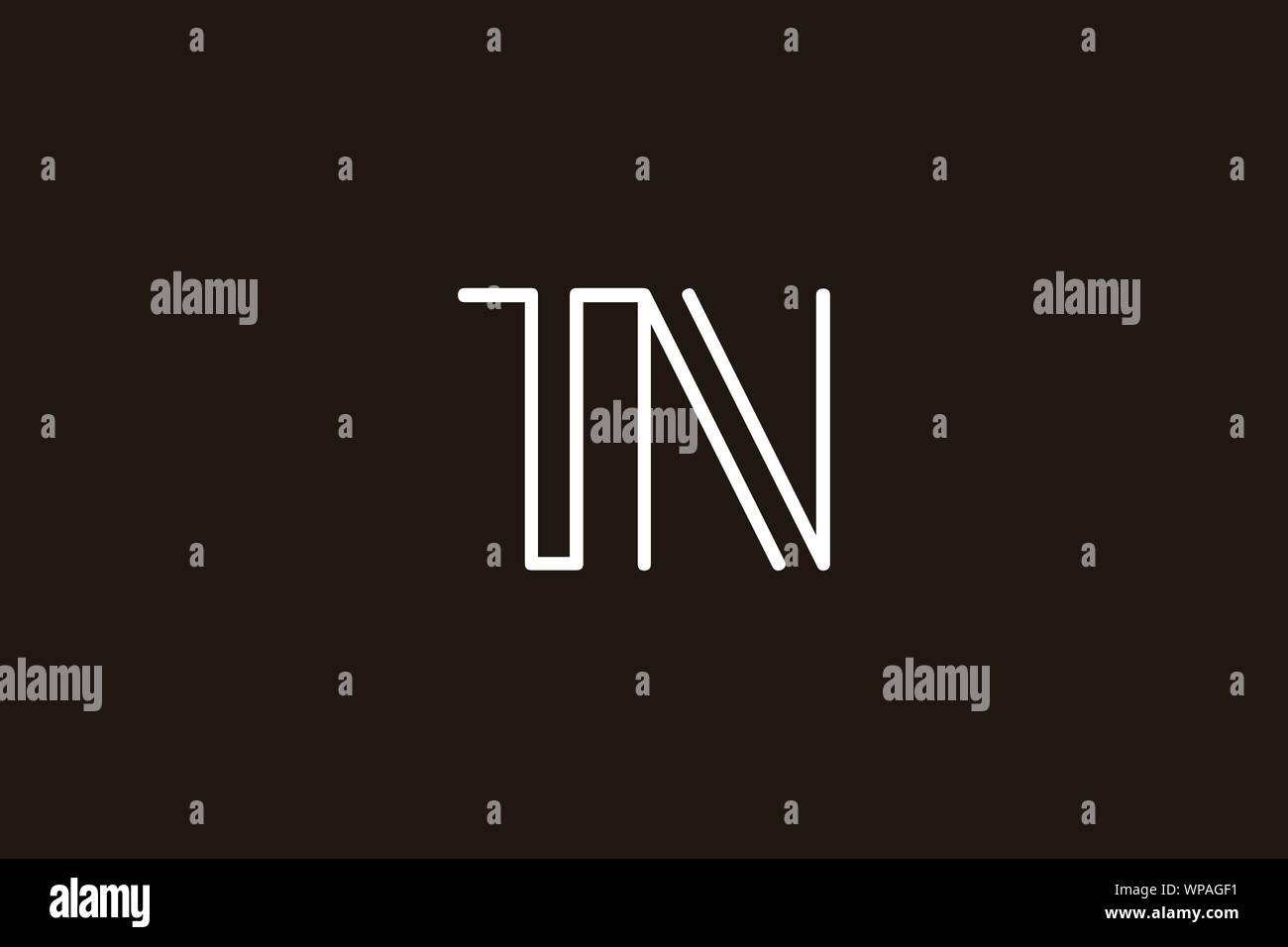 Creative Innovative Initial Letter logo TN NT. Minimal luxury Monogram. Professional initial design. Premium Business typeface. Alphabet symbol. Stock Vector