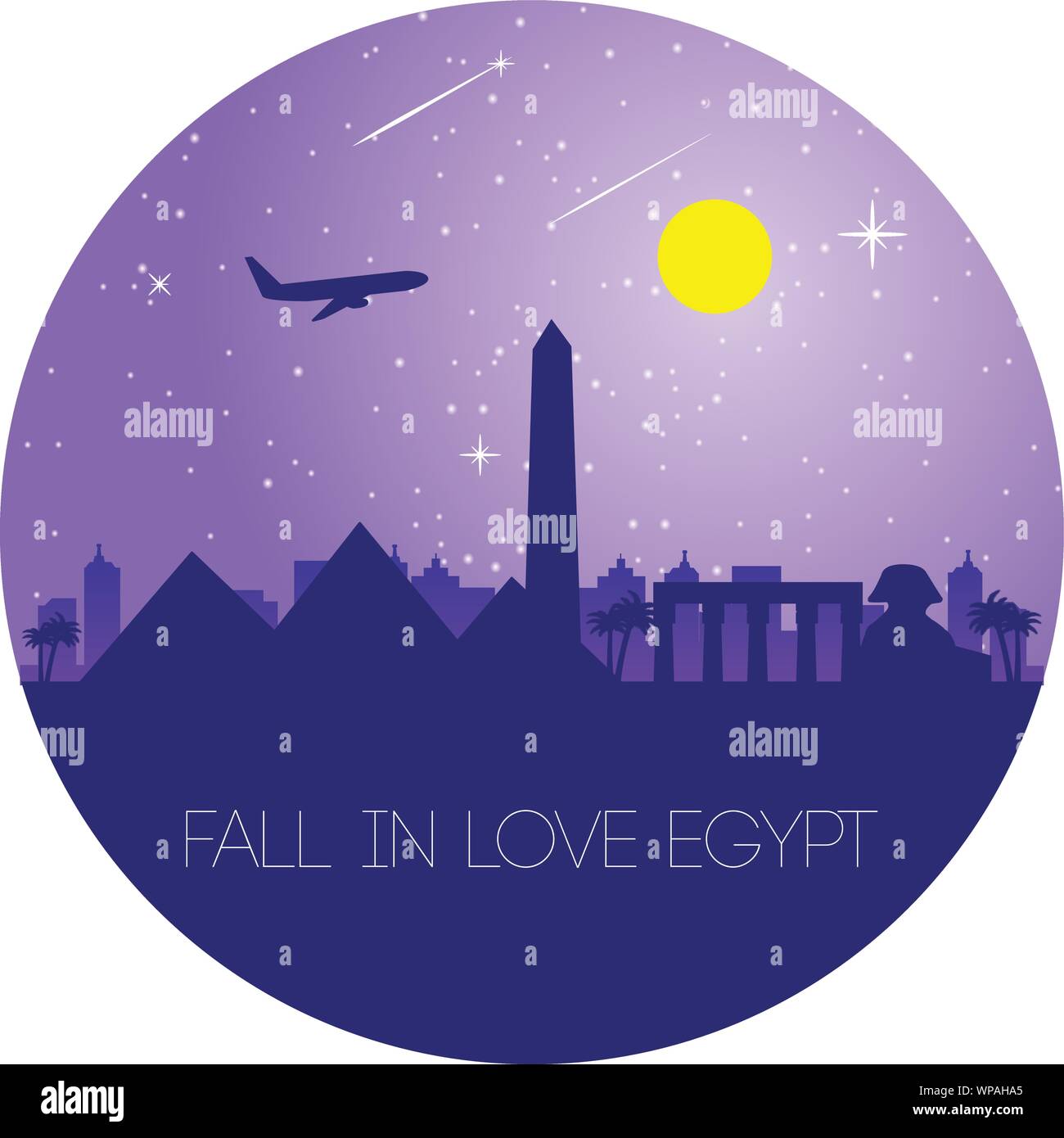 Egypt pyramid night Stock Vector Images - Alamy
