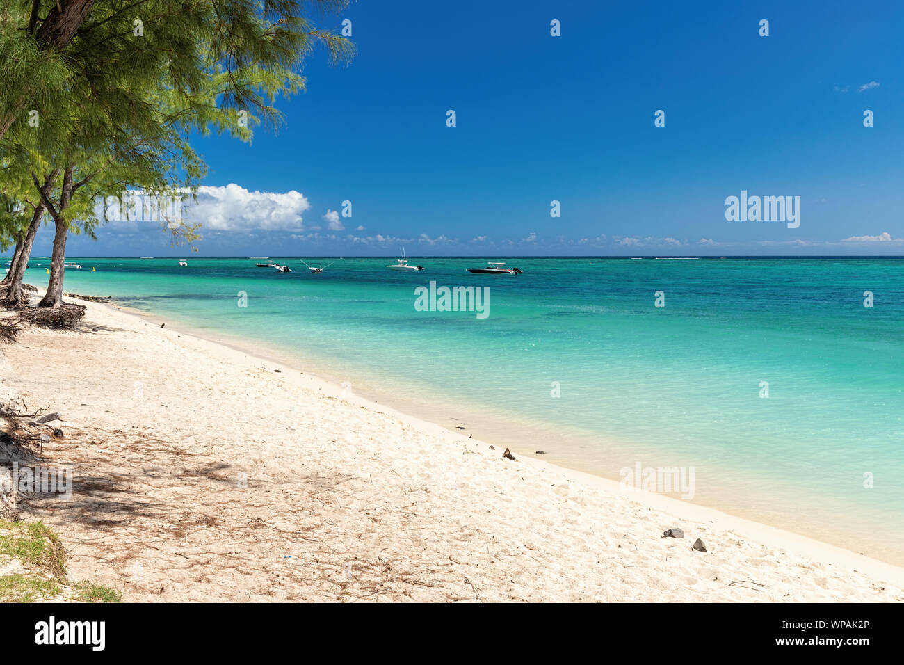 Amazing beach in the southwest of Mauritius island, Africa Stock Photo