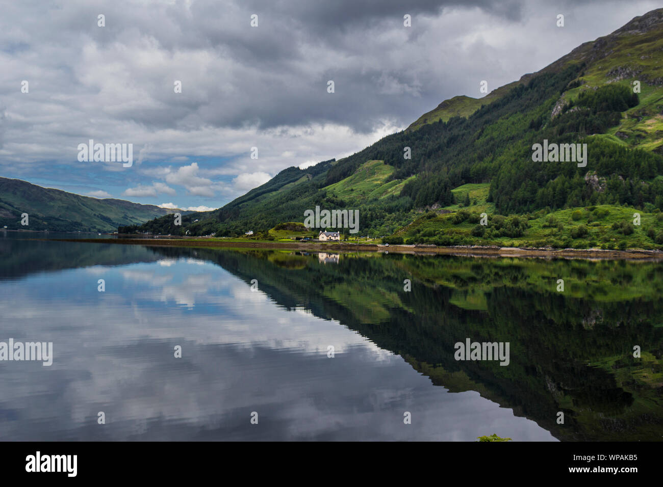 Loch Duich reflection Stock Photo
