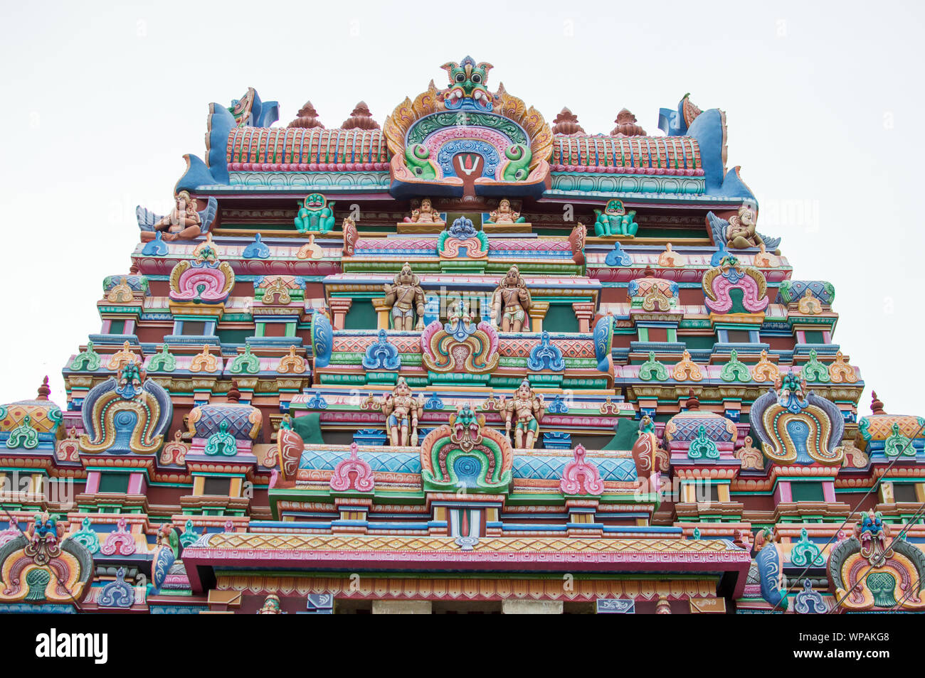 Srirangam temple towers in Trichy, TamilNadu, India Stock Photo
