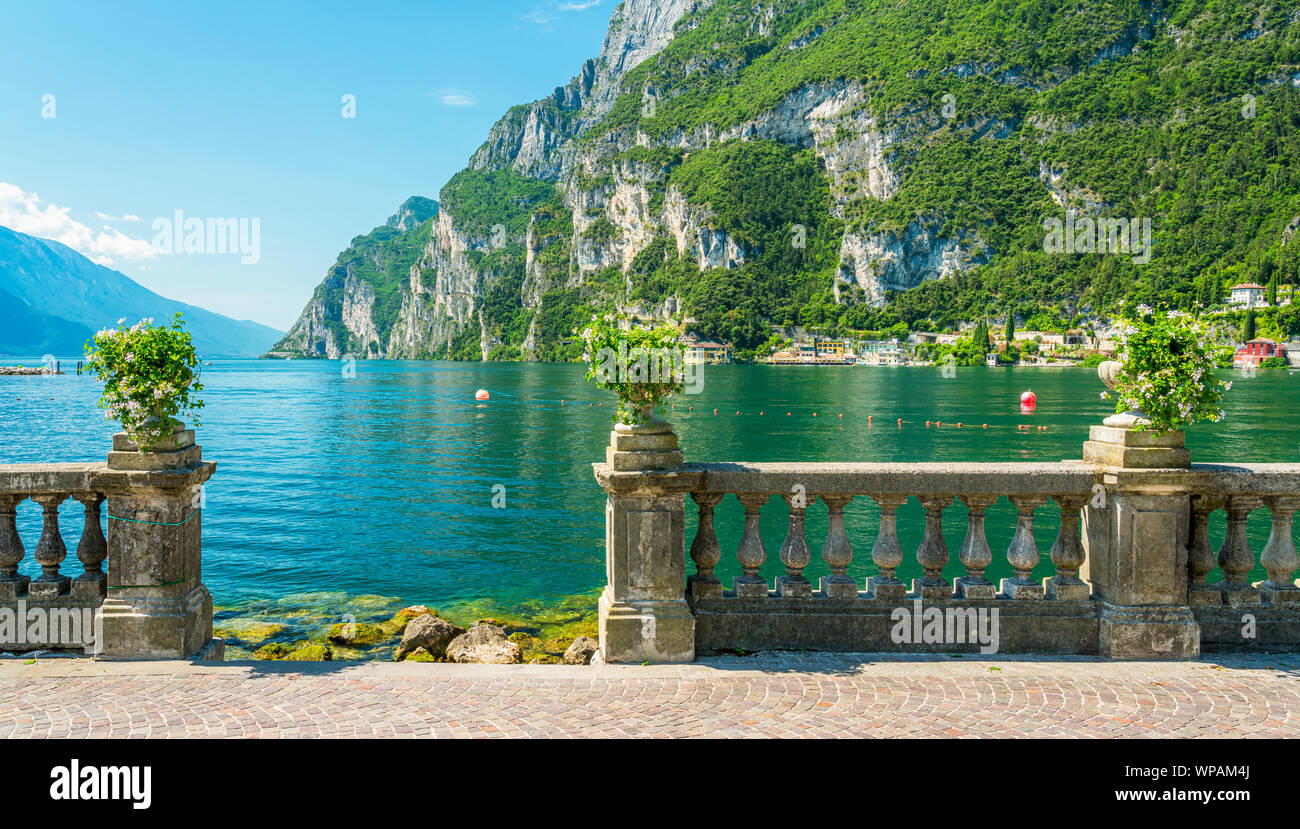 The picturesque town of Riva del Garda on Lake Garda. Province of Trento, Trentino Alto Adige, Italy. Stock Photo