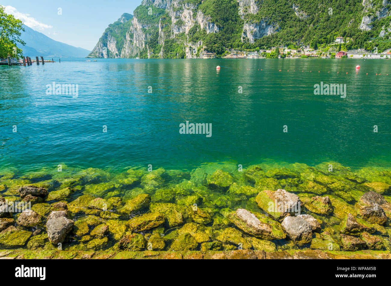The picturesque town of Riva del Garda on Lake Garda. Province of Trento, Trentino Alto Adige, Italy. Stock Photo