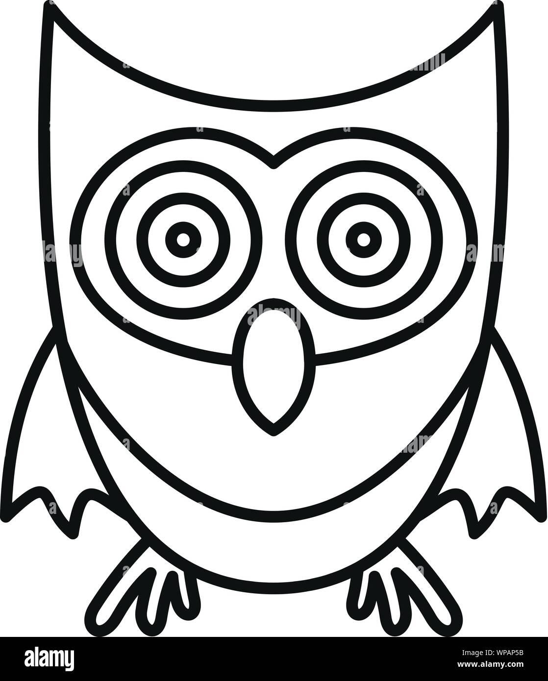 Cute owl icon. Outline cute owl vector icon for web design isolated on ...