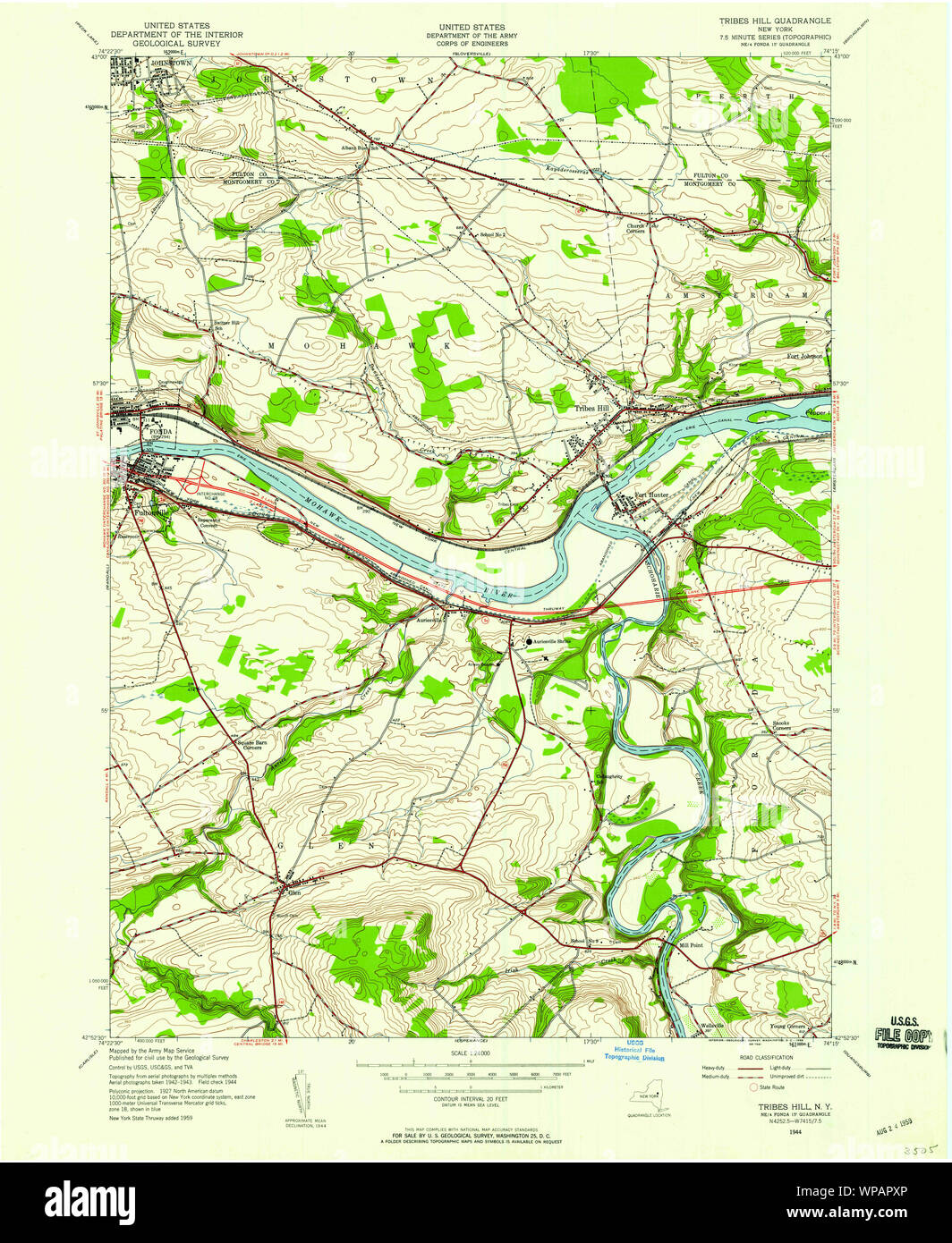 New York NY Tribes Hill 139361 1944 24000 Restoration Stock Photo Alamy