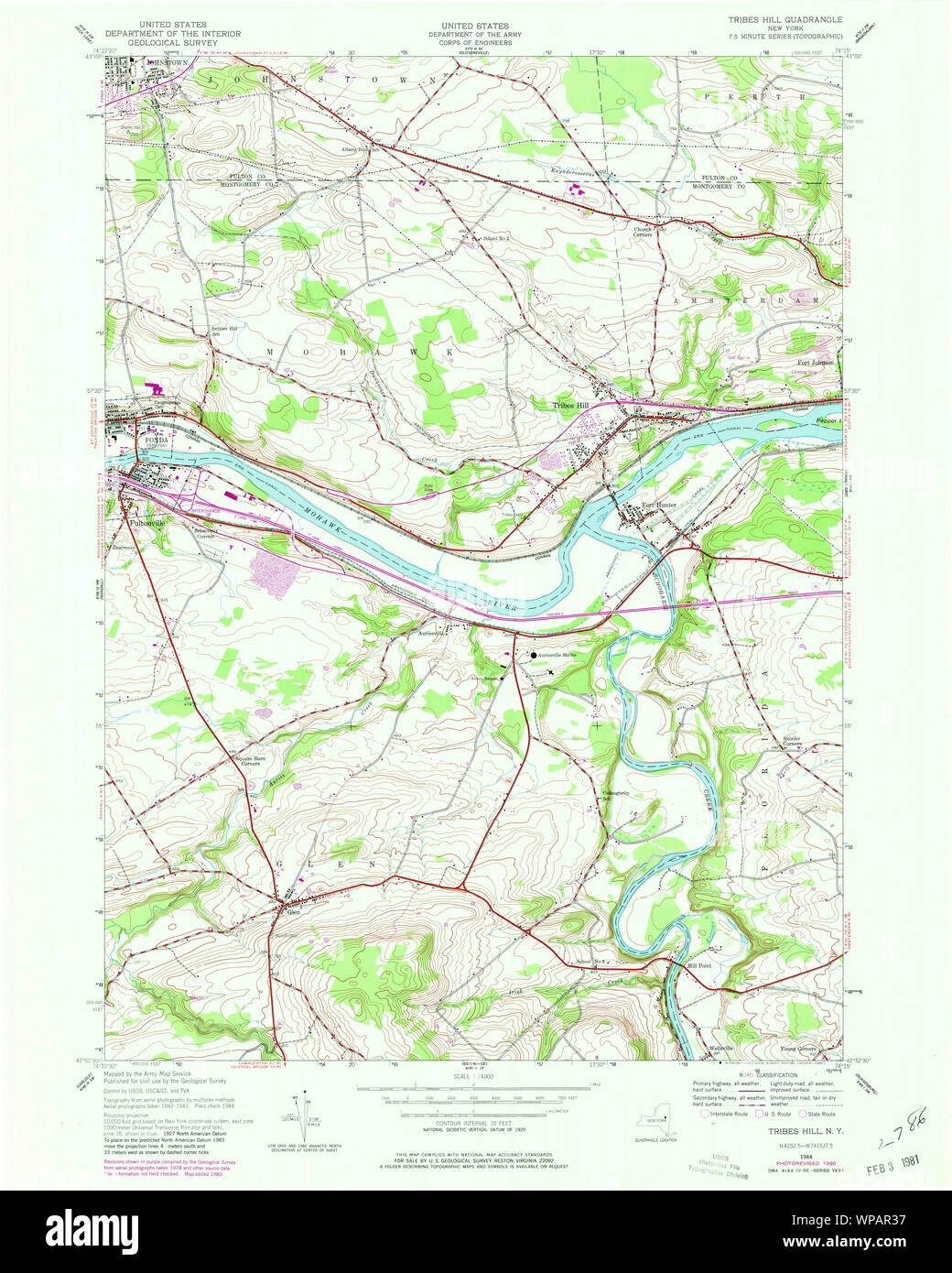 New York NY Tribes Hill 139363 1944 24000 Restoration Stock Photo Alamy