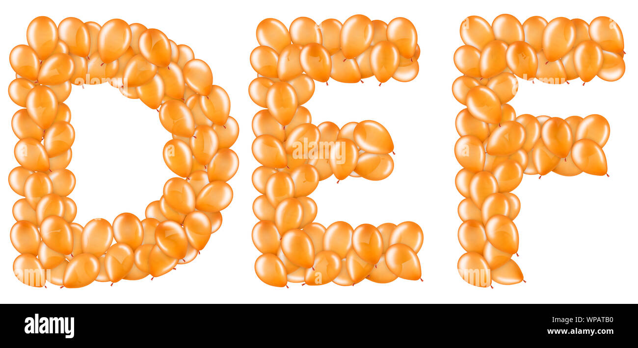 orange letter balloons