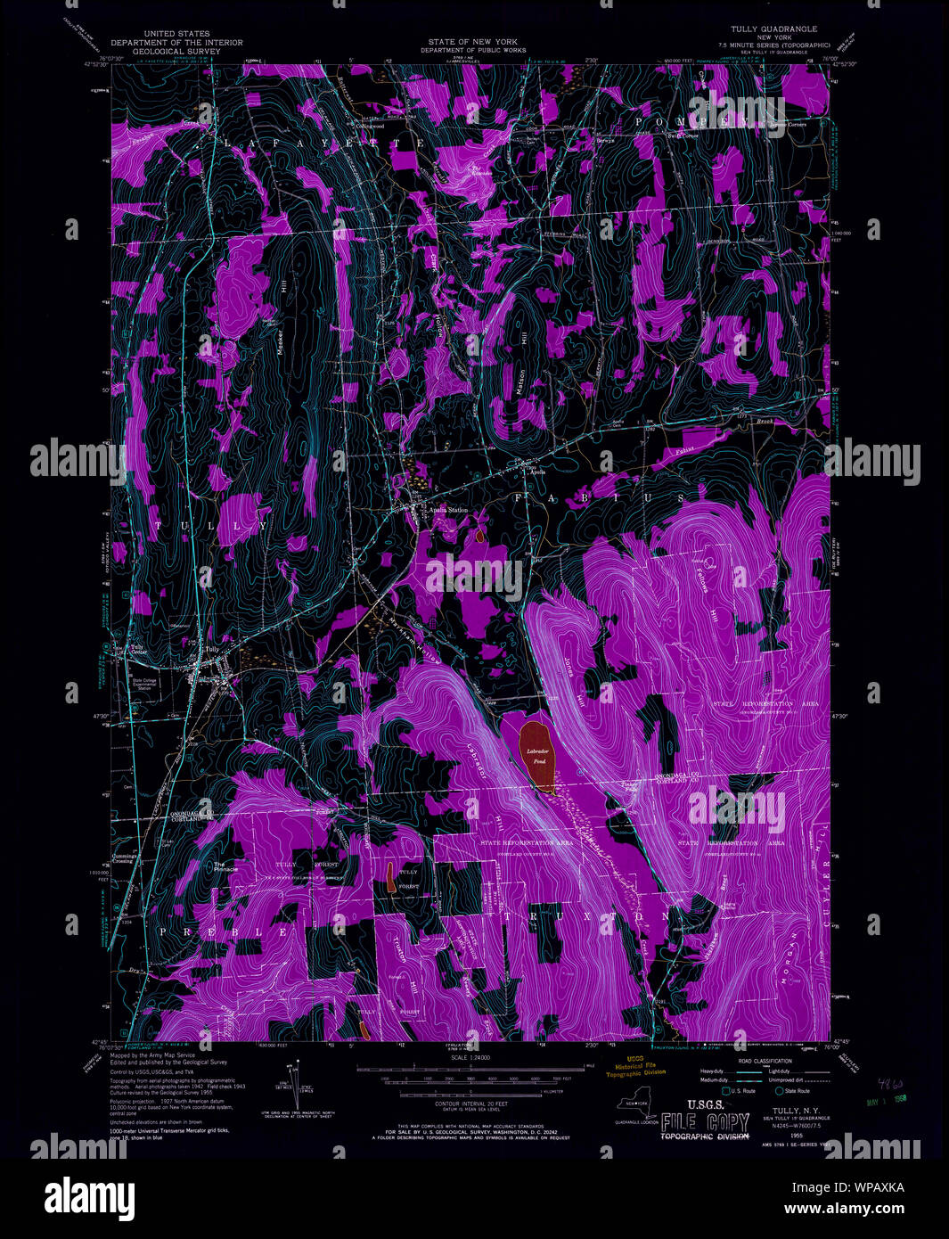 New York NY Tully 139401 1955 24000 Inverted Restoration Stock Photo