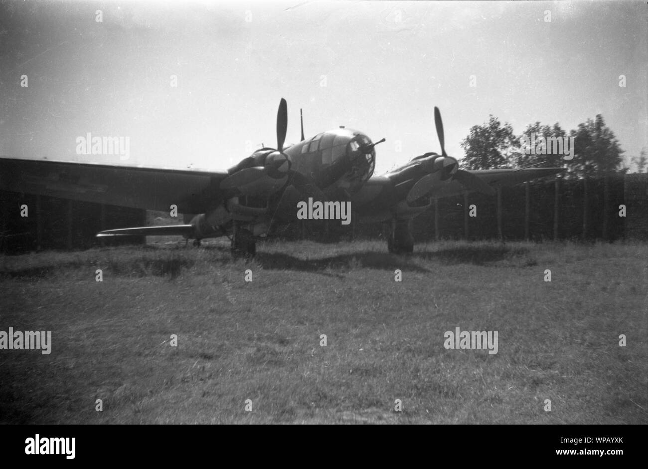 Wehrmacht Luftwaffe Heinkel He 111 H-16 Stock Photo