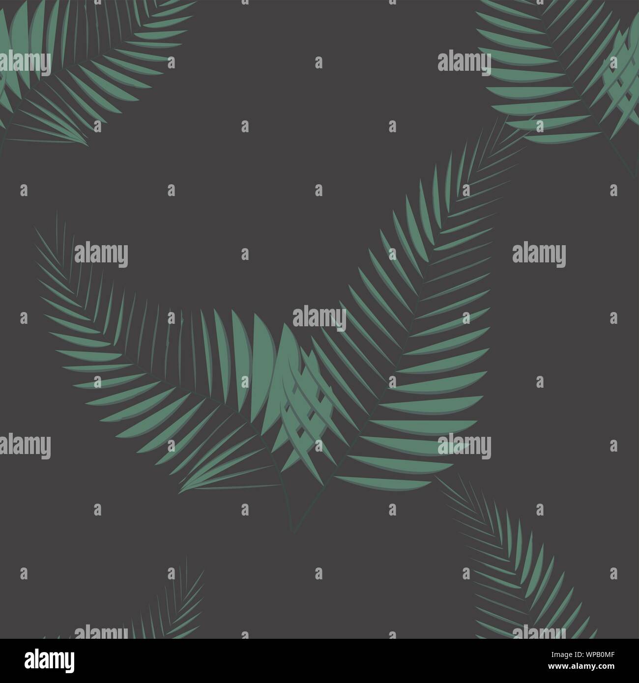 Beautiful seamless tropical jungle floral pattern background with palm ...