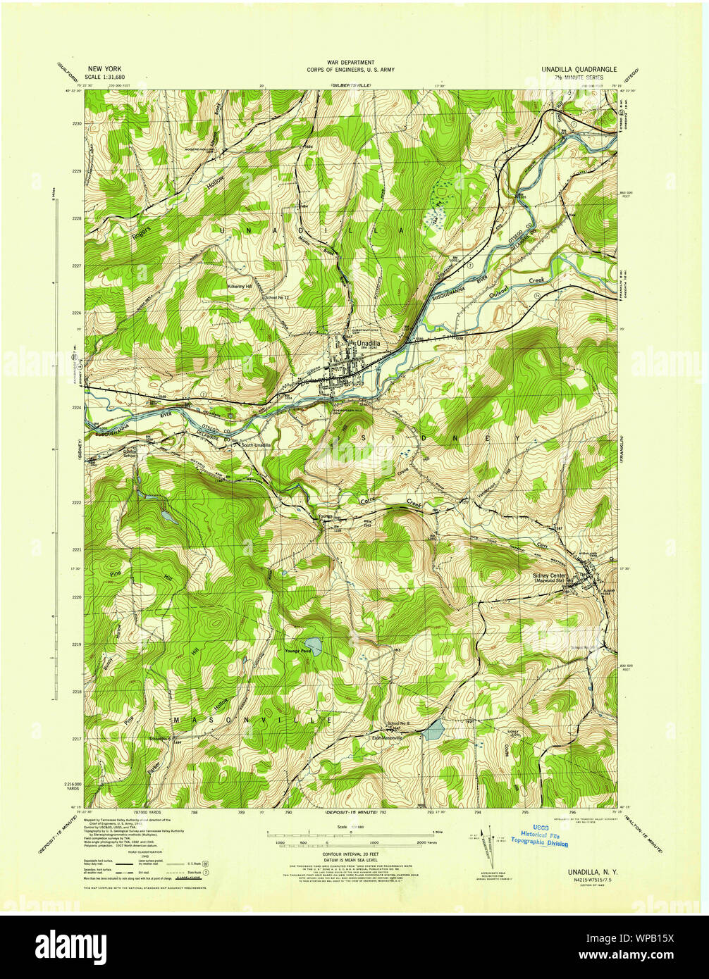 New York NY Unadilla 139431 1945 31680 Restoration Stock Photo Alamy