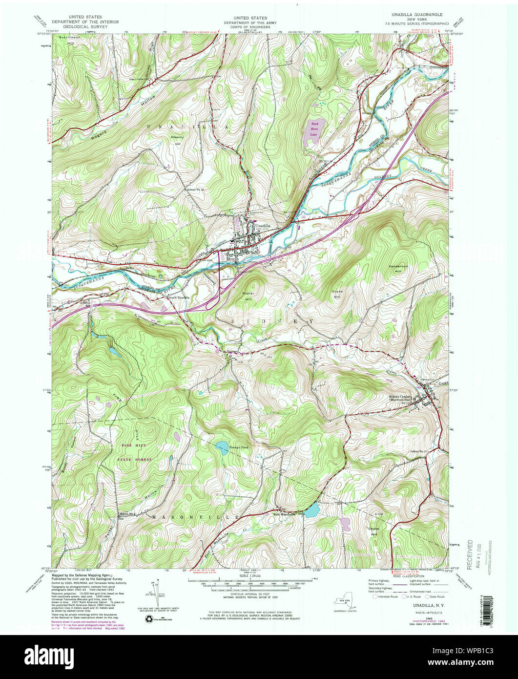 New York NY Unadilla 139433 1943 24000 Restoration Stock Photo Alamy