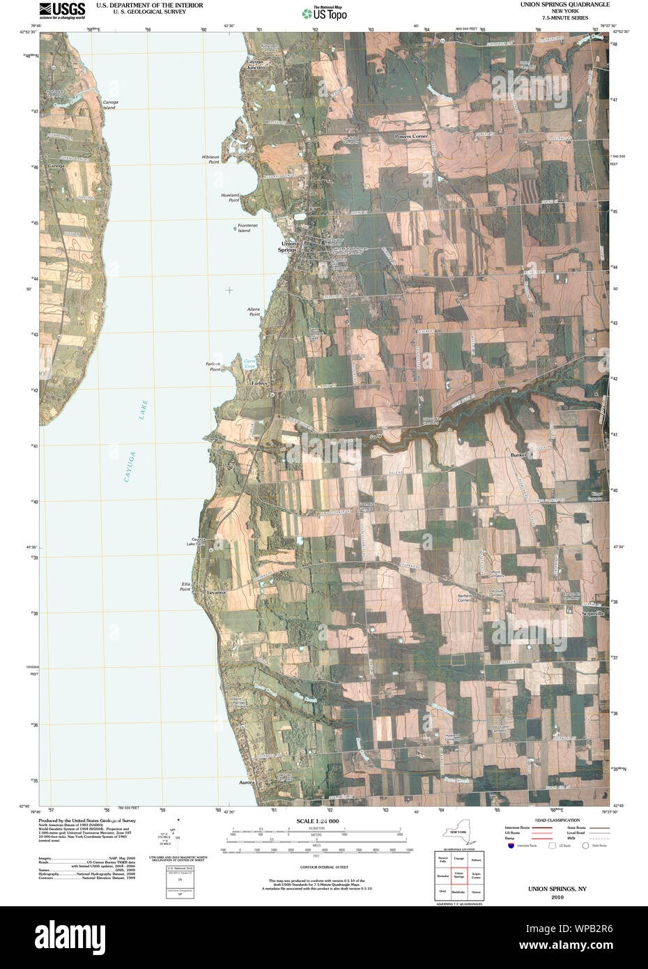 Map of union springs Cut Out Stock Images & Pictures Alamy