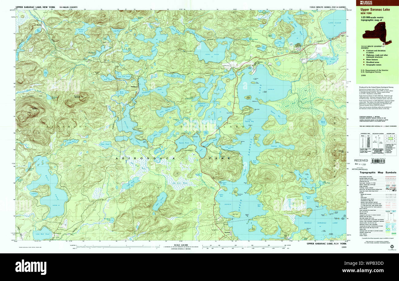 Map of saranac lake hires stock photography and images Alamy