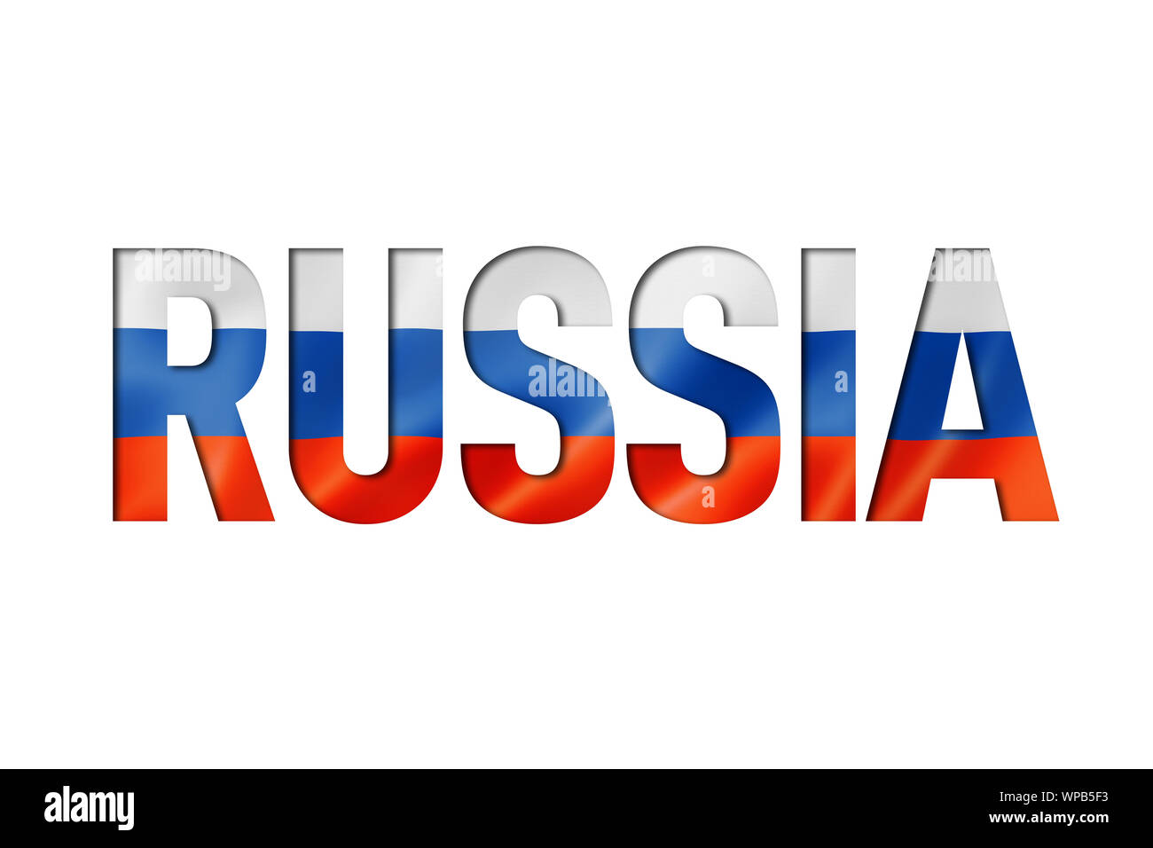russian flag text font. russia symbol background Stock Photo