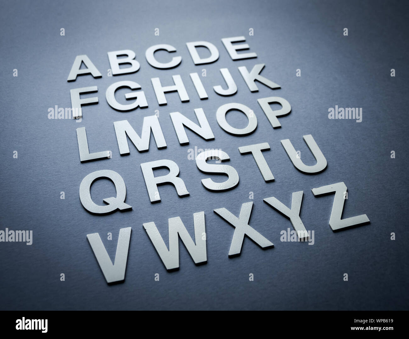 Alphabet made with solid letters. Education background symbol Stock ...