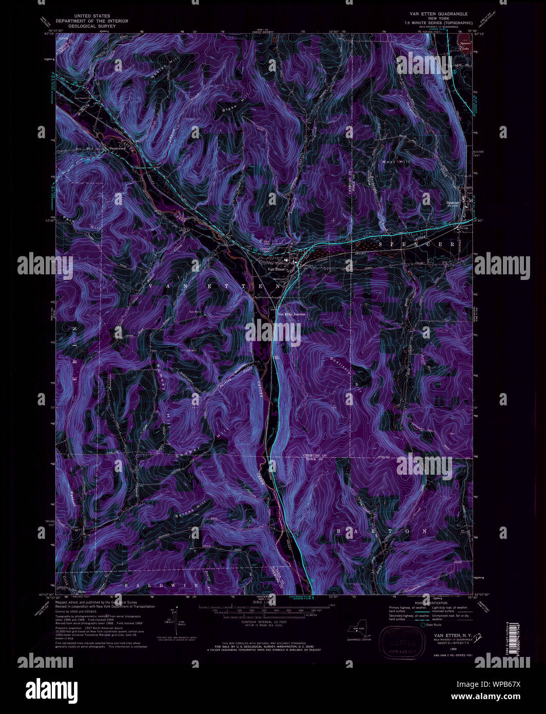 New York NY Van Etten 139473 1969 24000 Inverted Restoration Stock