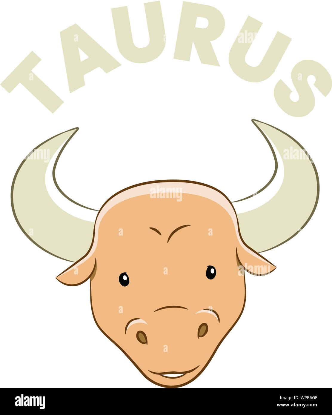Vector Illustration of Colorful Cartoon of Taurus Zodiac Sign isolated on a  white background Stock Vector Image & Art - Alamy